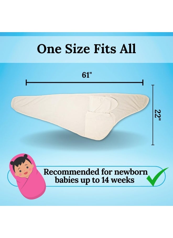 Miracle Blanket Baby Sleep Wearable Swaddle Wrap for Newborn Infant Boy or Girl 0-3 Months, Cirque D Fleur
