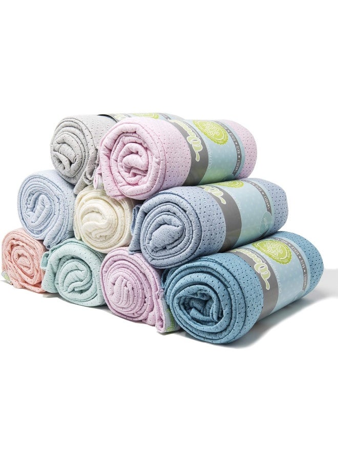 Woombie Organic Baby Swaddling Blanket, Lightweight Swaddle, Receiving Blanket, Sporty Blue, 44 x 44 in.