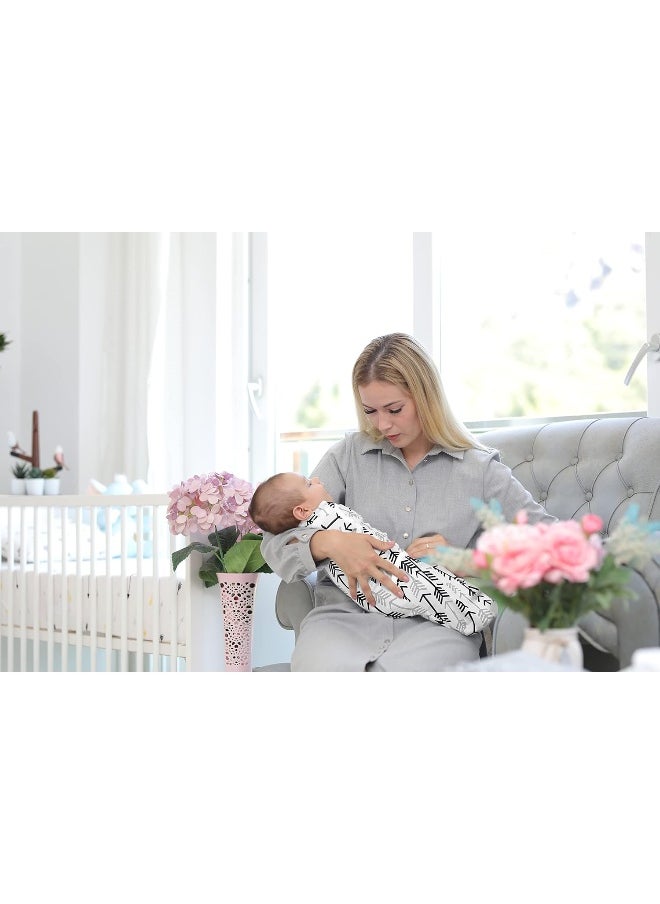 BaeBae Goods Swaddle Blanket, Adjustable Infant Baby Swaddling Wrap Set of 4