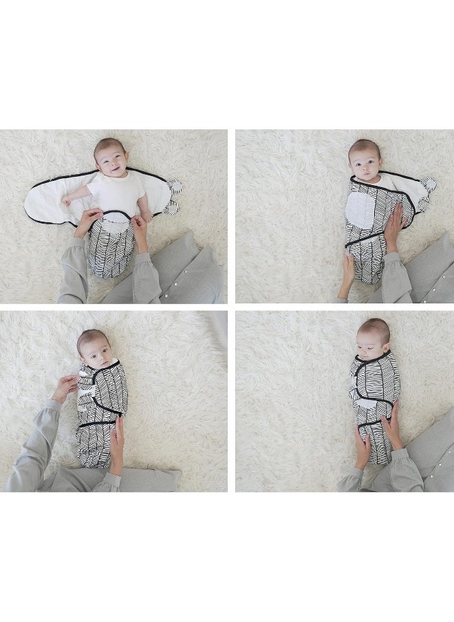 BaeBae Goods Swaddle Blanket, Adjustable Infant Baby Swaddling Wrap Set of 4