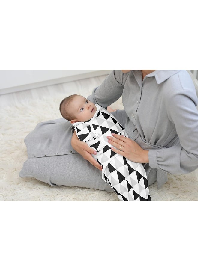 BaeBae Goods Swaddle Blanket, Adjustable Infant Baby Swaddling Wrap Set of 4