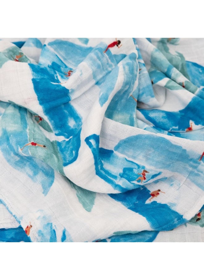 Little Unicorn Cotton Muslin Swaddle Blanket Set | Set of 3 | 100% Cotton | Super Soft | Newborns and Infants | Large 47” x 47” | Machine Washable (Summer Vibe)