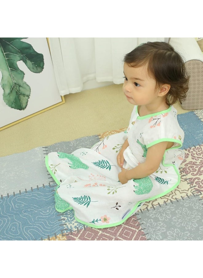 Toddler Sleeping Sack Muslin Cotton ( 3-5 Years) Lightweight 0.5 Tog Baby Sleeping Bag Infant Wearable Blanket XL (2-4 T) Summer Thin Sleeveless Kids Sleeper Large soft Breathable Sleep Suit Bag
