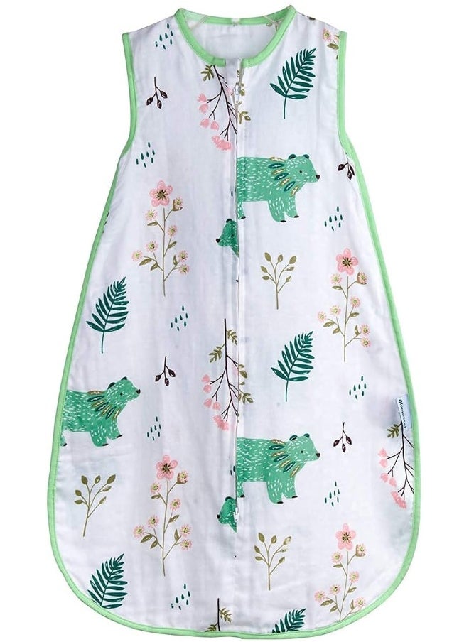 Toddler Sleeping Sack Muslin Cotton ( 3-5 Years) Lightweight 0.5 Tog Baby Sleeping Bag Infant Wearable Blanket XL (2-4 T) Summer Thin Sleeveless Kids Sleeper Large soft Breathable Sleep Suit Bag