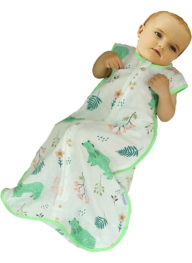 Toddler Sleeping Sack Muslin Cotton ( 3-5 Years) Lightweight 0.5 Tog Baby Sleeping Bag Infant Wearable Blanket XL (2-4 T) Summer Thin Sleeveless Kids Sleeper Large soft Breathable Sleep Suit Bag