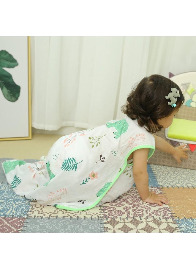 Toddler Sleeping Sack Muslin Cotton ( 3-5 Years) Lightweight 0.5 Tog Baby Sleeping Bag Infant Wearable Blanket XL (2-4 T) Summer Thin Sleeveless Kids Sleeper Large soft Breathable Sleep Suit Bag