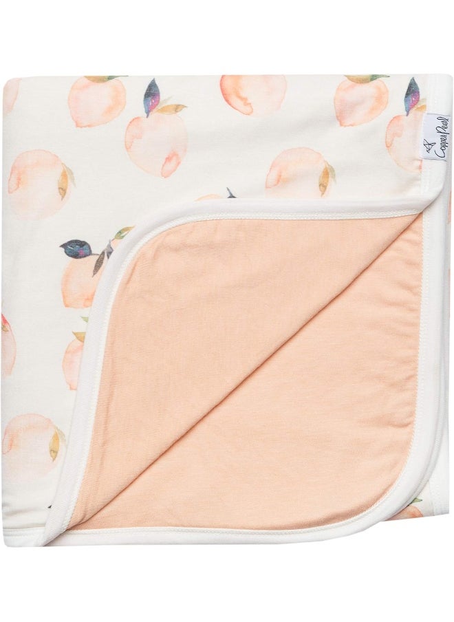 Copper Pearl Large Premium Knit Baby 3 Layer Stretchy Quilt Blanket for Girls