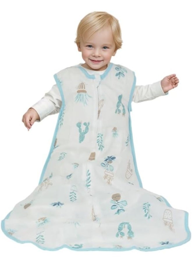 BLOOMSTAR Baby Sleeping Sack Muslin 0.5 tog Cotton 3-12 Months Summer Lightweight Toddler Wearable Blanket Sleeping Bag Thin Breathable Soft Infant Sleeper Sack 6-12M