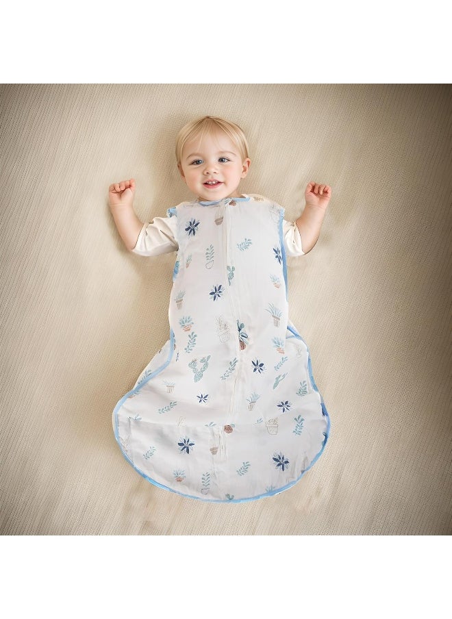 BLOOMSTAR Baby Sleeping Sack Muslin 0.5 tog Cotton 3-12 Months Summer Lightweight Toddler Wearable Blanket Sleeping Bag Thin Breathable Soft Infant Sleeper Sack 6-12M