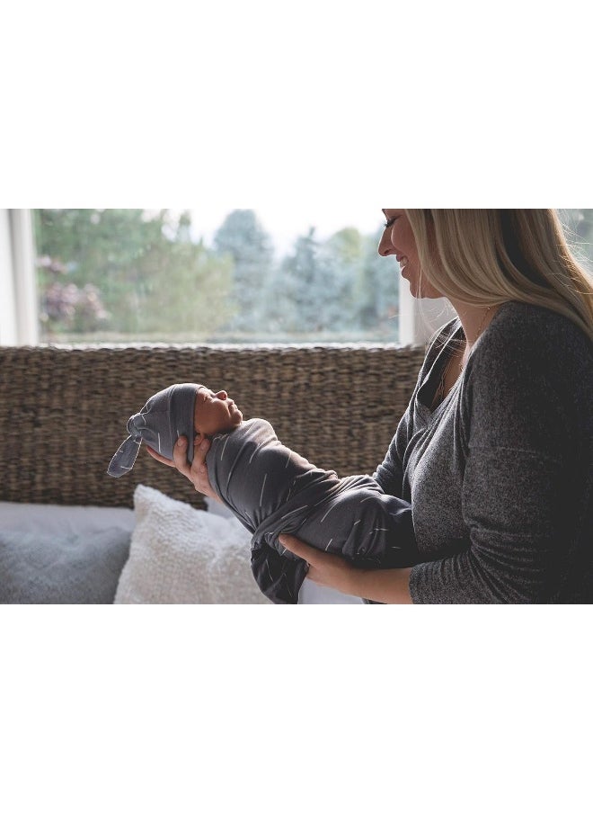 Copper Pearl Large Premium Knit Baby Swaddle Receiving Blanket Dash