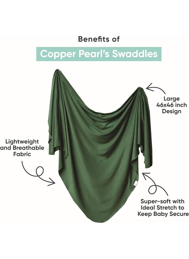 Copper Pearl Large Premium Knit Baby Swaddle Receiving Blanket Alder