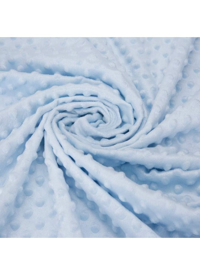 (Satin Back Baby Blanket, Blue) - Pro Goleem Baby Minky Dot Blanket with Satin Backing for Girls and Boys (Blue, 30'' x 40'')