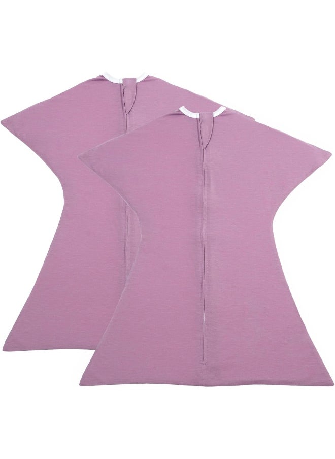 SleepingBaby Zipadee-Zip Swaddle with Zipper Convenience - Baby Swaddle Transition Blanket (Polyester) - Classic Lavender - Large (12-24 Month) - 2 Pack