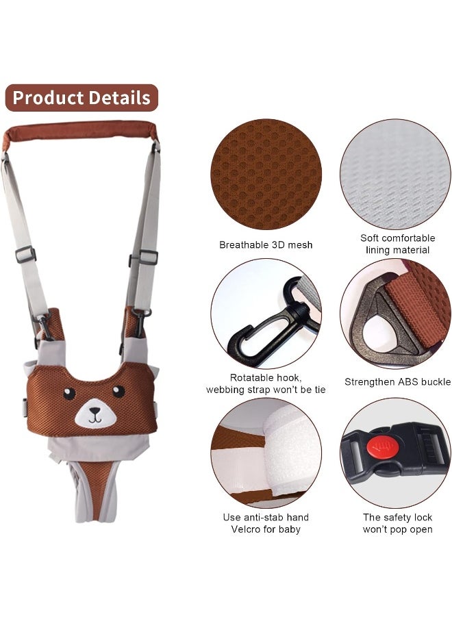 IULONEE Baby Walking Harness Breathable Handheld Kids Toddler Helper Assistant Adjustable Infant Walker Help Baby Walk Stand Up Child Learning Belt for 8-24 Month Old Babies Activity