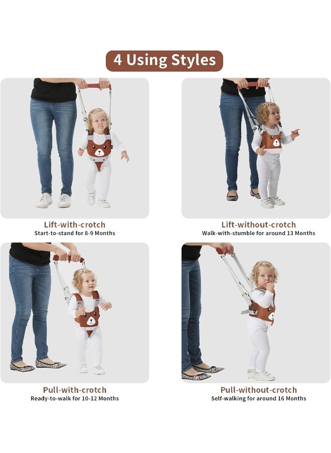 IULONEE Baby Walking Harness Breathable Handheld Kids Toddler Helper Assistant Adjustable Infant Walker Help Baby Walk Stand Up Child Learning Belt for 8-24 Month Old Babies Activity