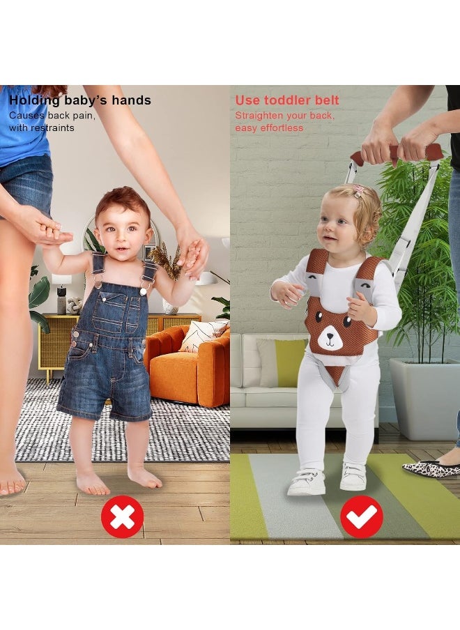 IULONEE Baby Walking Harness Breathable Handheld Kids Toddler Helper Assistant Adjustable Infant Walker Help Baby Walk Stand Up Child Learning Belt for 8-24 Month Old Babies Activity