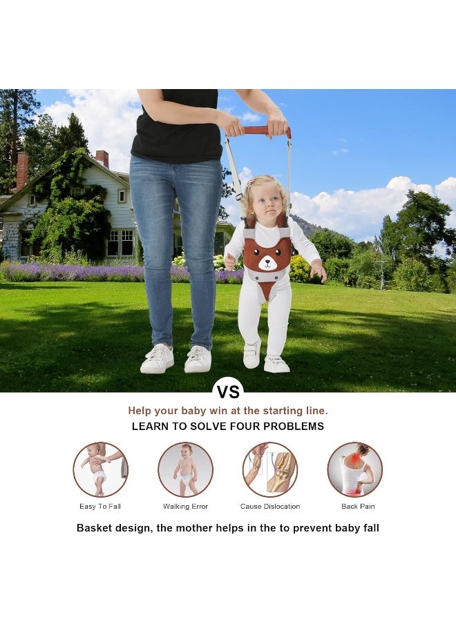 IULONEE Baby Walking Harness Breathable Handheld Kids Toddler Helper Assistant Adjustable Infant Walker Help Baby Walk Stand Up Child Learning Belt for 8-24 Month Old Babies Activity