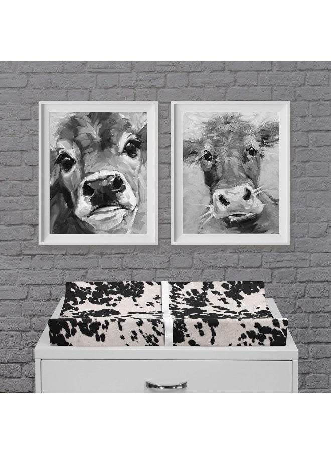 Sweet Potatoes Glenna Jean Cow Changing Pad Cover, Black, Standard