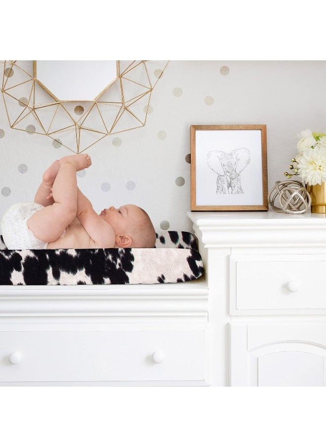 Sweet Potatoes Glenna Jean Cow Changing Pad Cover, Black, Standard