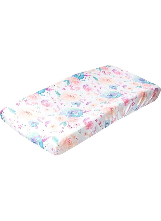 Copper Pearl Premium Knit Diaper Changing Pad Cover 'Bloom'