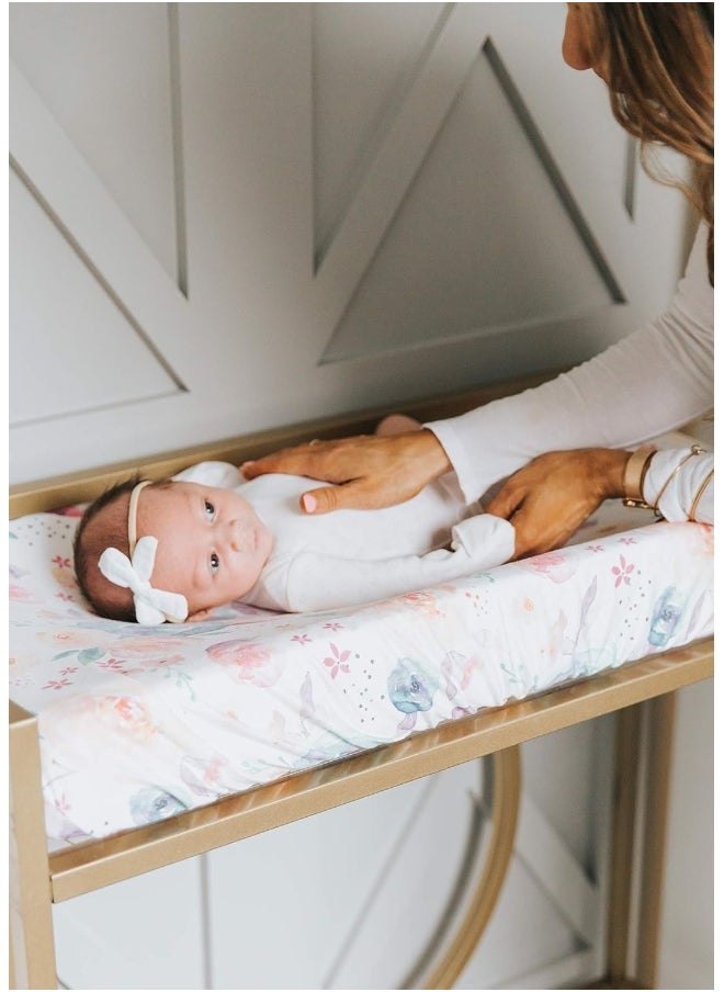 Copper Pearl Premium Knit Diaper Changing Pad Cover 'Bloom'