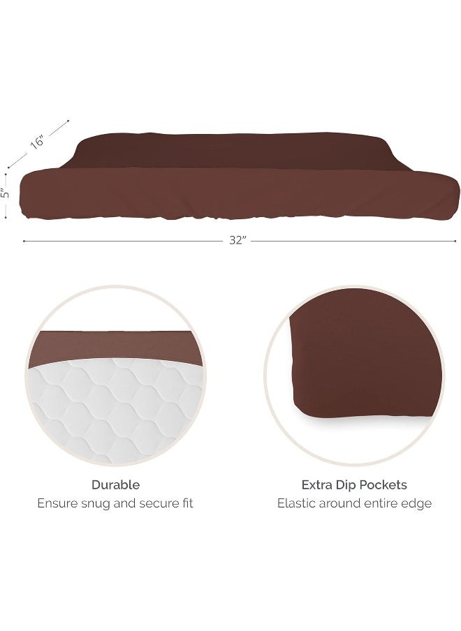 Natemia Changing Pad Cover - 100% Organic Cotton - 16X32 - Perfect for Cradle and Bassinet - Silky Soft and Hypoallergenic - Great Baby Shower - Registry Gift