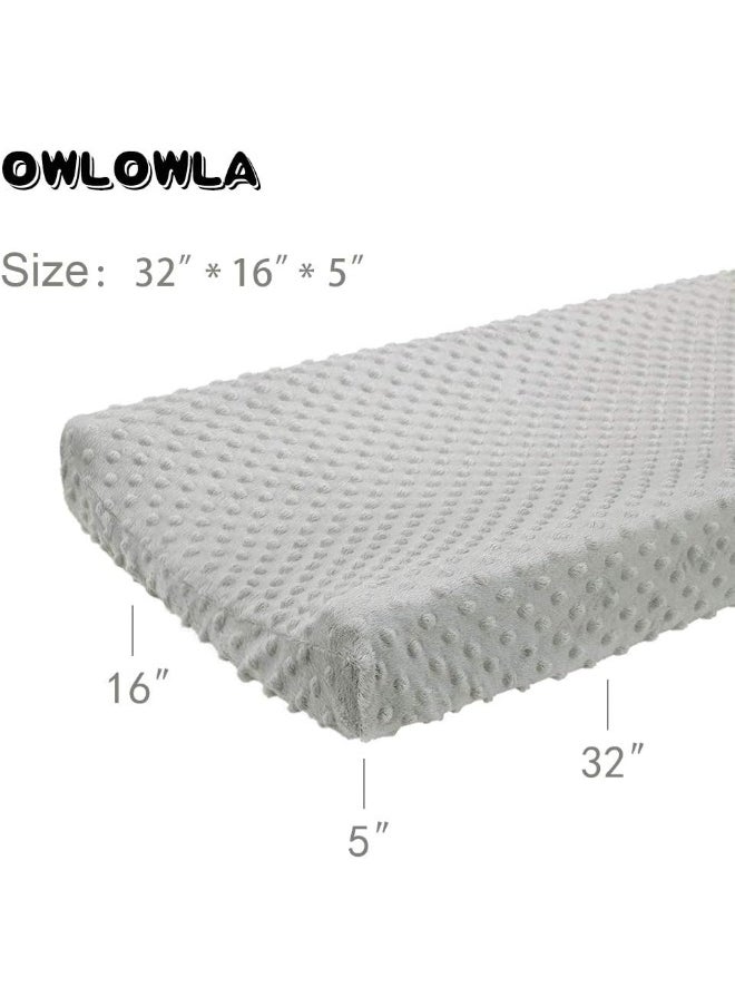 Owlowla Changing Pad Cover, Soft Minky Dots Changing Table Sheets for Baby Boy and Girl