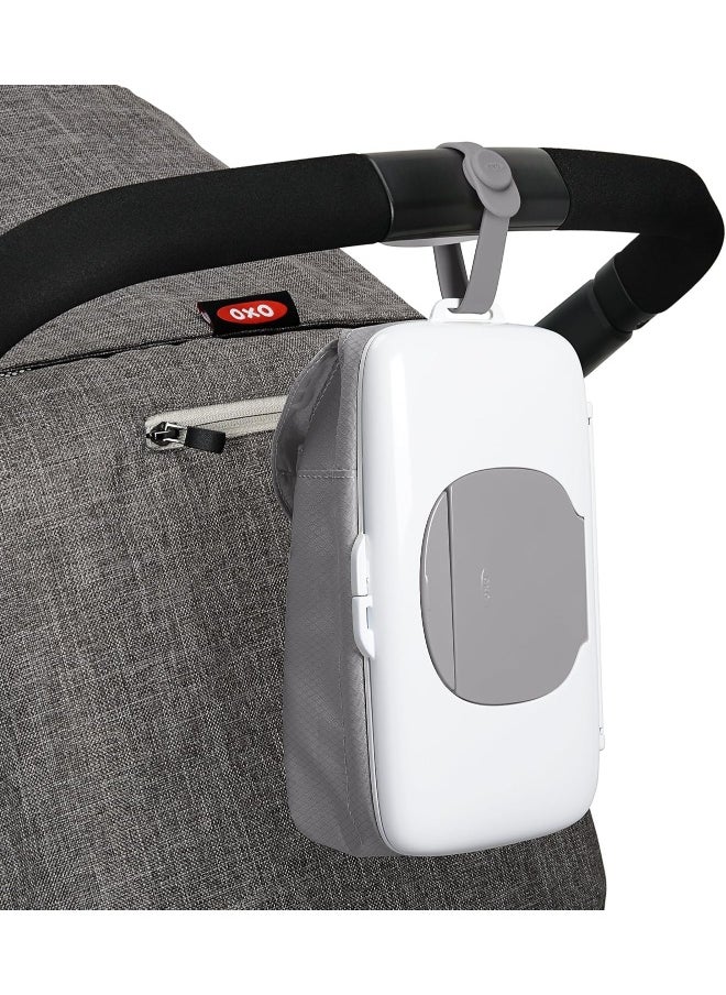 Oxo Tot On-The-Go Wipes Dispenser With Diaper Pouch, Gray