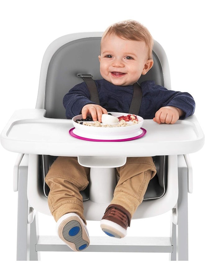 OXO TOT STICK & STAY SUCTION DIVIDED PLATE - PINK