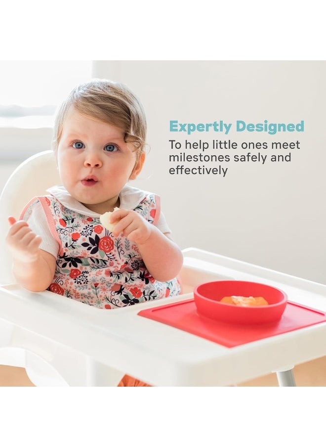 ezpz (Coral) - Mini Bowl - One-Piece Silicone placemat + Bowl
