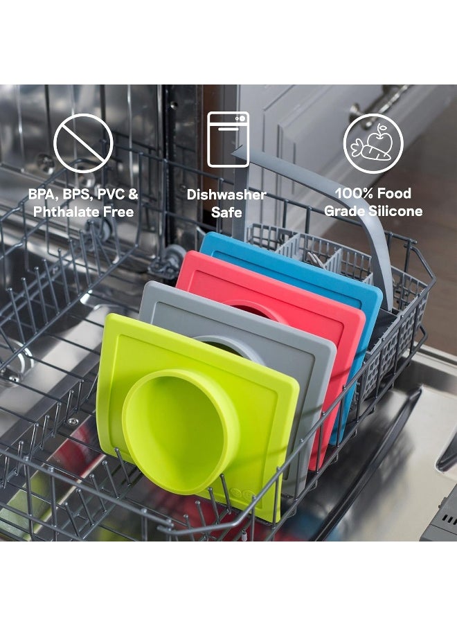ezpz (Coral) - Mini Bowl - One-Piece Silicone placemat + Bowl