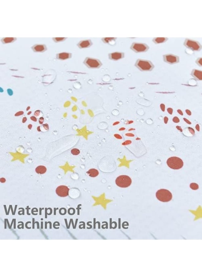 WOMUMON Splat Mat for Under High Chair/Arts/Crafts, Washable Spill Mat Waterproof Anti-Slip Floor Protector Splash Mat, Messy Mat and Table Cloth