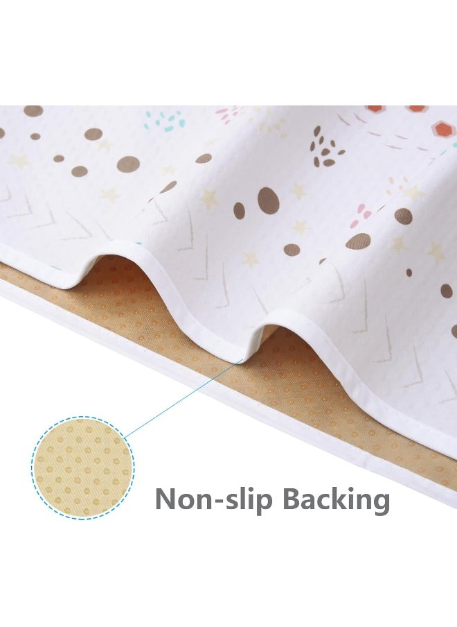 WOMUMON Splat Mat for Under High Chair/Arts/Crafts, Washable Spill Mat Waterproof Anti-Slip Floor Protector Splash Mat, Messy Mat and Table Cloth
