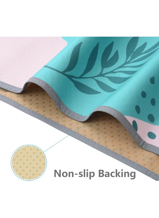 WOMUMON Splat Mat for Under High Chair/Arts/Crafts, Washable Spill Mat Waterproof Anti-Slip Floor Protector Splash Mat, Messy Mat and Table Cloth