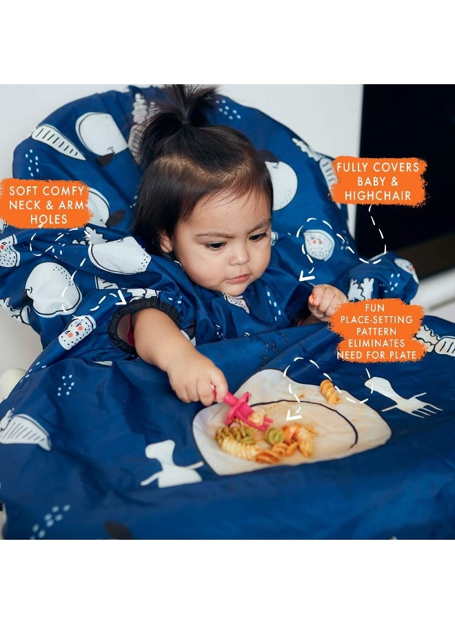 Grabease Allover Waterproof Bib For Self-Feeding Babies And Toddlers