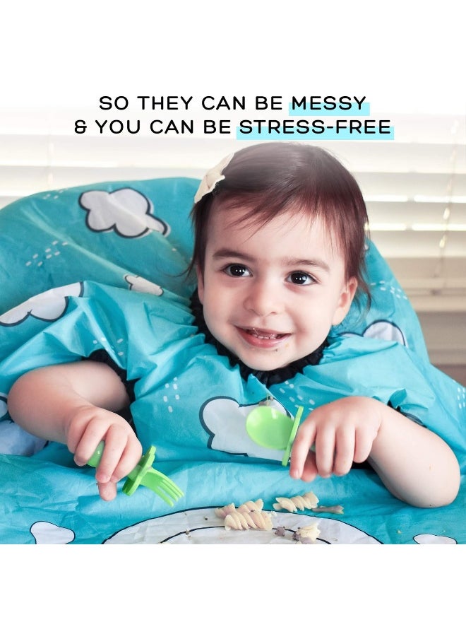 Grabease Allover Waterproof Bib For Self-Feeding Babies And Toddlers