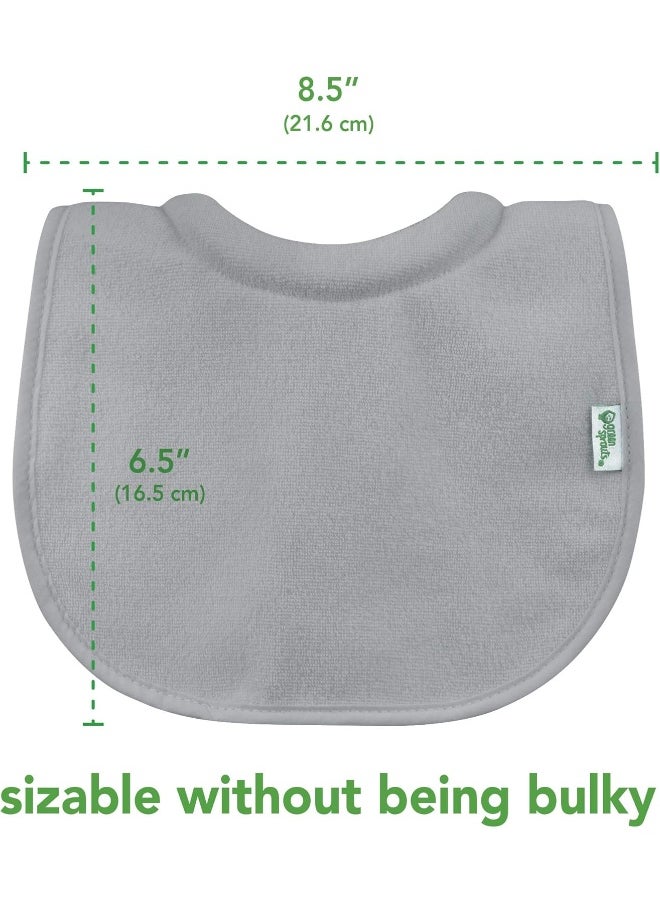 Stay-dry Milk Catcher Bibs (3 Pack) | Collar absorbs milk to prevent rashes | Waterproof inner layer, Absorbent terry cotton, Machine washable