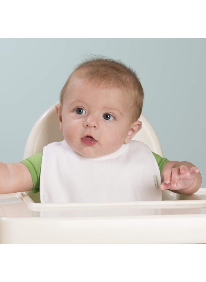 Stay-dry Milk Catcher Bibs (3 Pack) | Collar absorbs milk to prevent rashes | Waterproof inner layer, Absorbent terry cotton, Machine washable