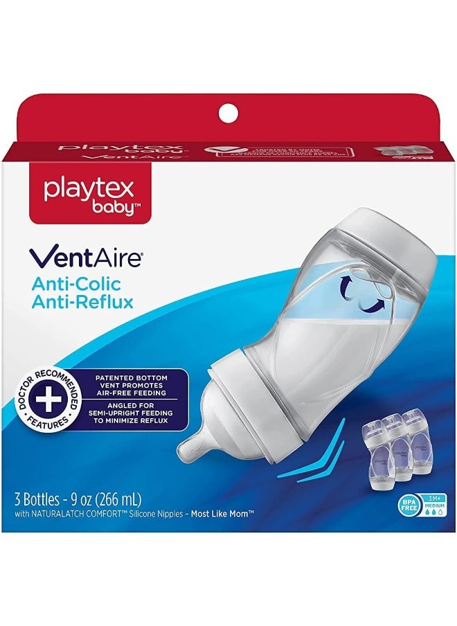 Playtex Baby Ventaire Bottle, Helps Prevent Colic & Reflux, 6 Ounce Bottles, 3Count