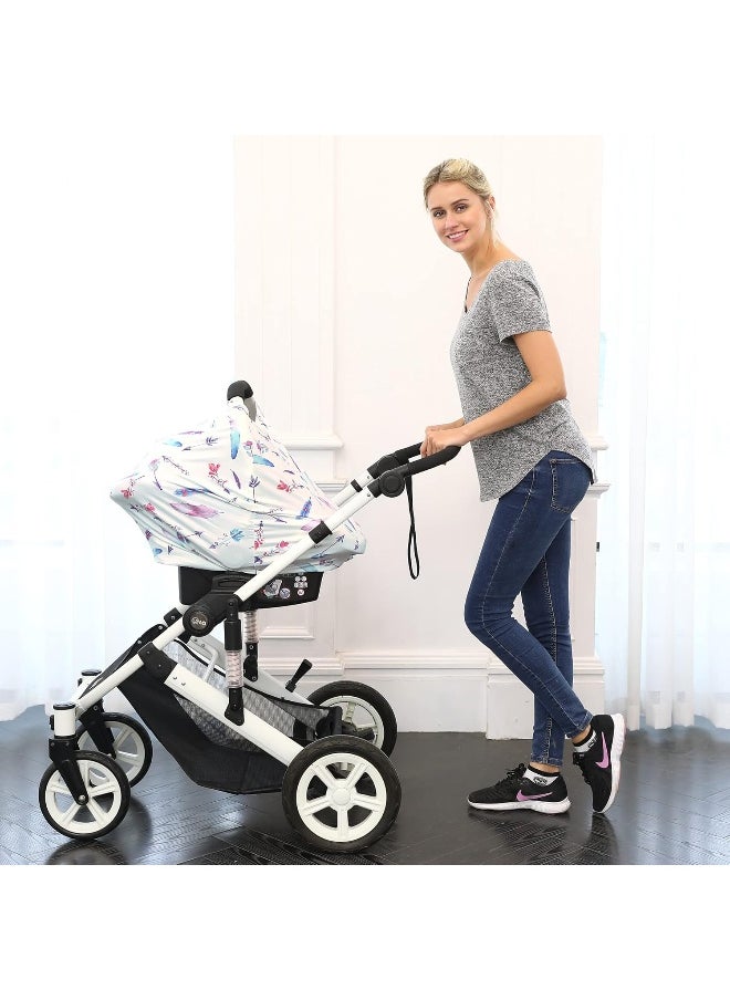 Hicoco Car Seat Covers for Babies - Carseat Canopy, Multi-use Breastfeeding Covers, Girls and Boys Baby Shower Gifts