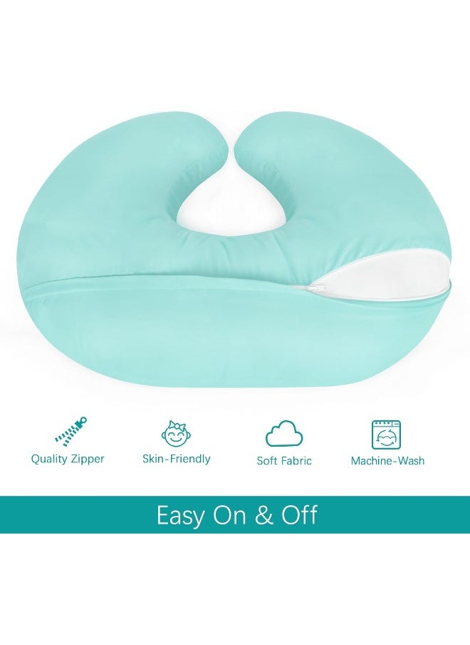 Biloban Nursing Pillow Cover 2 Pack Fit Boppy Nursing Pillow Breathable & Skin-Friendly Nursing Pillow Slipcovers for Breastfeeding Mom Comfortable & Machine Washable Nursing Pillow Covers