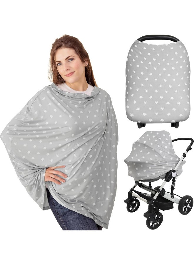 Car Seat Covers for Babies - Nursing Cover, Baby Car Seat Cover, Nursing Covers for Breastfeeding, Carseat Cover Girls, Boy, Breastfeeding Cover, Infant Car Seat Cover, Stroller Cover (Starry Charm)