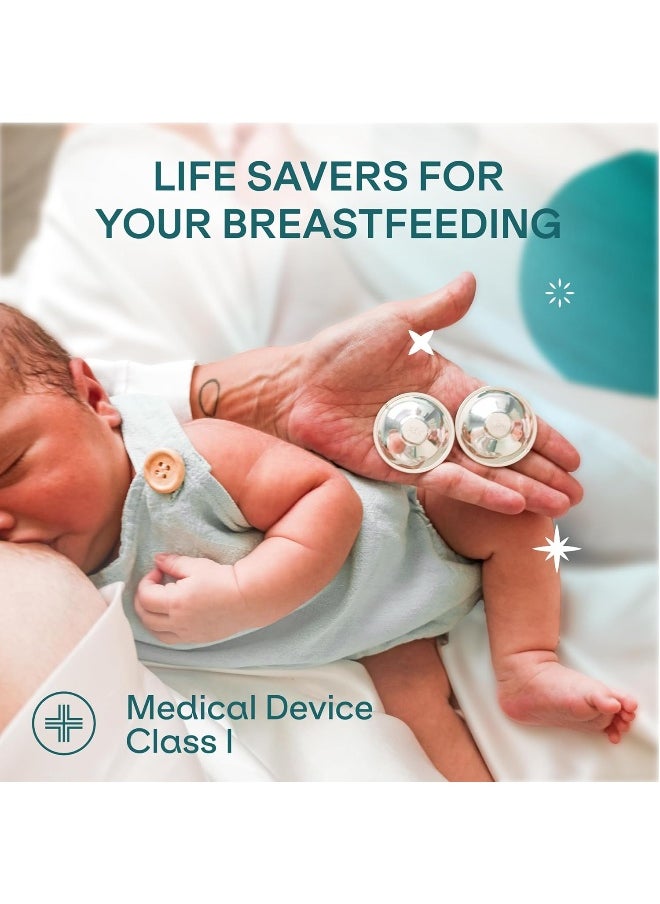 Koala Babycare cups in 100% Silver, nickel free for preventing and treating breast fissures during breastfeeding | Medical Device Class 1 Koala Silver Cup