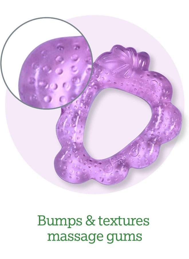 green sprouts Cooling Teether (One Size, Pink Strawberry)