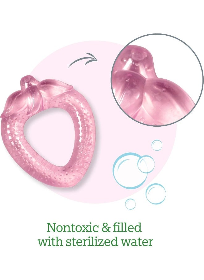 green sprouts Cooling Teether (One Size, Pink Strawberry)