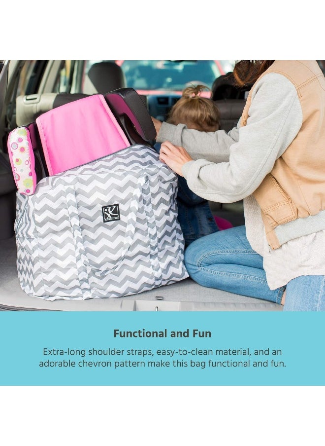 J.L. Childress Booster Go-Go Travel Bag for Backless Seats, Chevron