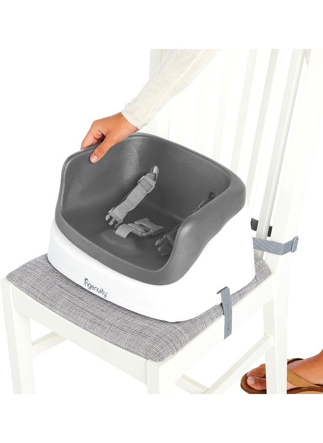 Ingenuity SmartClean Toddler Booster Seat for Dining Table with 3-Point Harness Straps