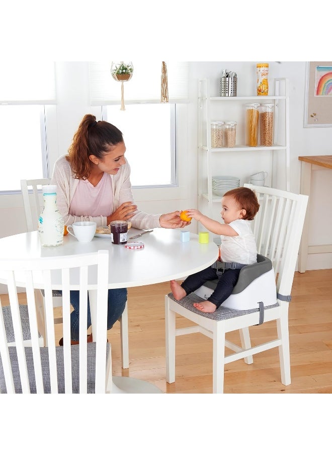 Ingenuity SmartClean Toddler Booster Seat for Dining Table with 3-Point Harness Straps