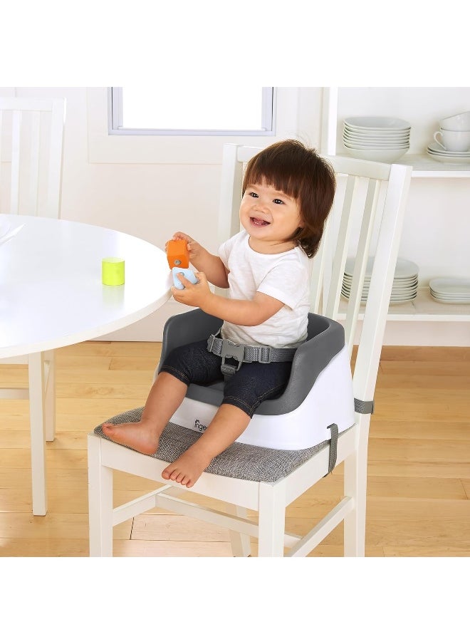 Ingenuity SmartClean Toddler Booster Seat for Dining Table with 3-Point Harness Straps
