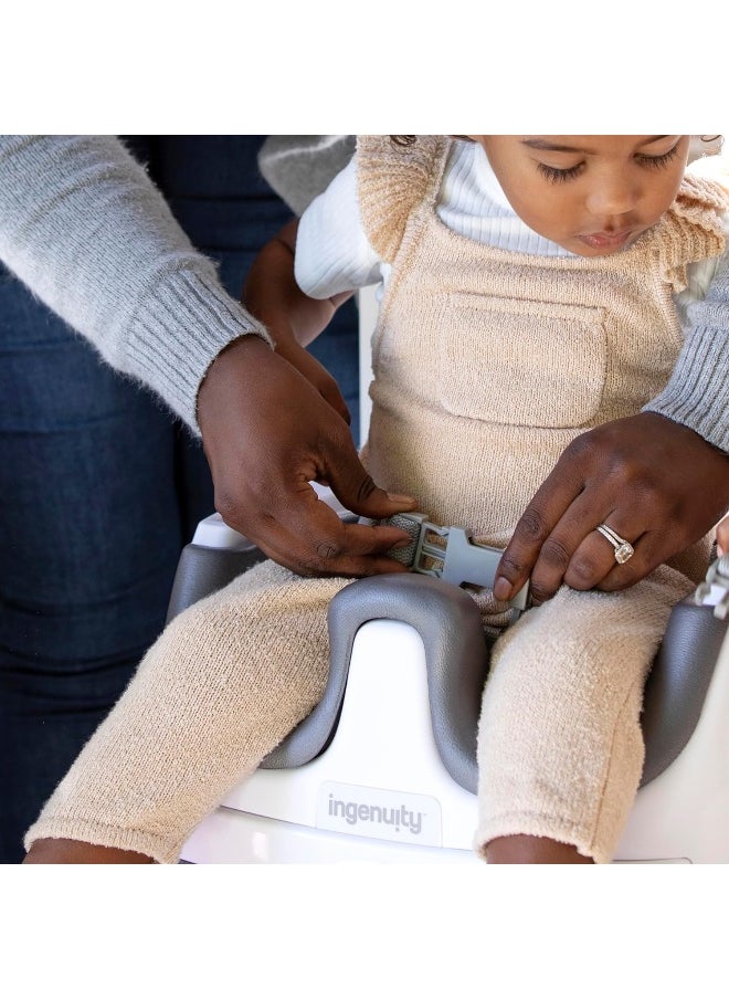 Ingenuity Baby Base 2-in-1 Booster Feeding and Floor Seat, Pink Flambe
